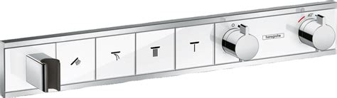 RainSelect Shower mixers: two-handle, 4 functions, White/Chrome, Item ...