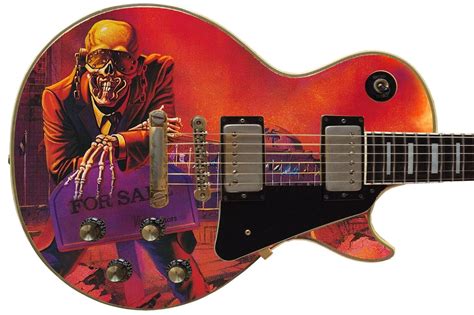 Buy Guitar Skin Axe Wrap Re-skin Iconic 80's Metal Rock Megadeath Peace ...