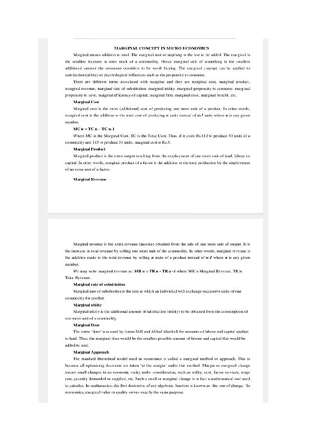 Marginal - Economics - Studocu