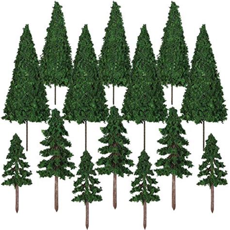 Buy 16 Pieces Mixed Model Trees 3.5-5.5 inch Train Trees Railroad ...