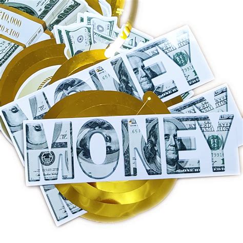 Buy YiiiGoood Gold Money Theme Hanging Decoration Dollar Bill Signs ...