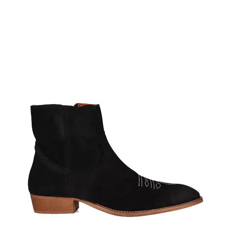 Luxury Design Stylish Suede Leather Side-Zipper Boot Black
