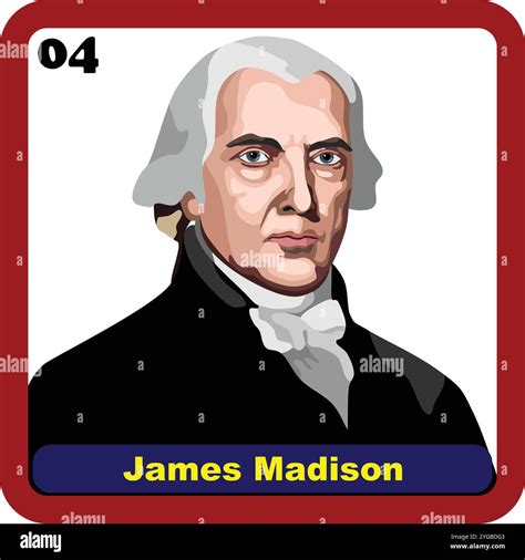 4th President of the USA James Madison Stock Vector Image & Art - Alamy