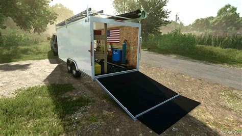 20FT Enclosed Trailer FS25 Mod - ModsHost