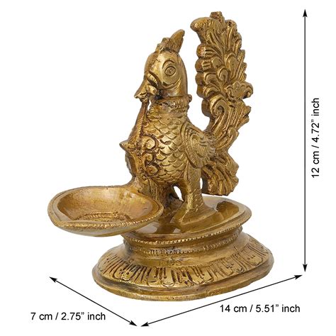 Golden Decorative Handcrafted Peacock Brass Diya Stand – eCraftIndia