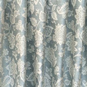 Buy Teal Floral Paradise Curtain Fabric by the Yard / Metre, Upholstery ...