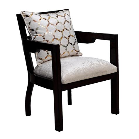 Projakto Teak Wood Fabric Upholstered Arm Chair – DZYN Furnitures