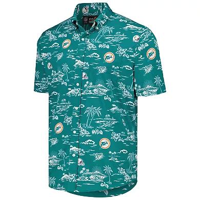Men's Reyn Spooner Aqua Miami Dolphins Throwback KekaiÂ Print Button-Up ...