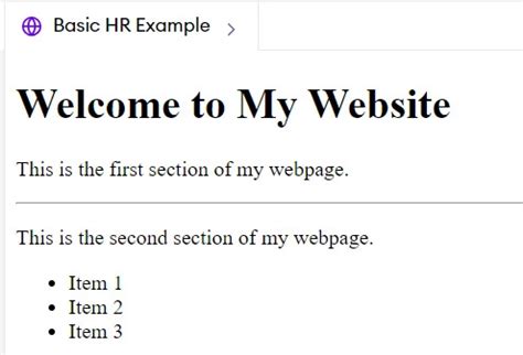 Text On HR Tag in HTML 的图像结果