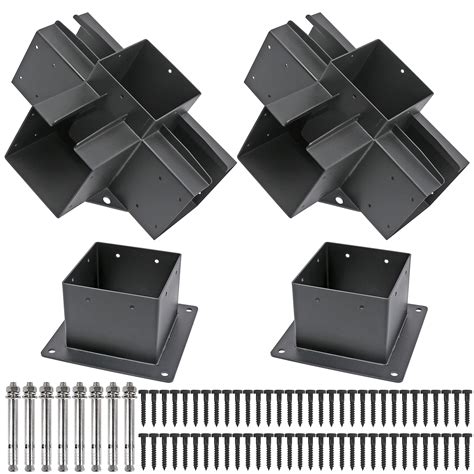 Antsky 6x6(Actual: 5.5x5.5) 4-Way Right Angle Corner Brackets with ...