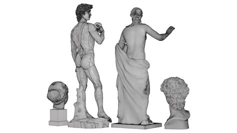 3D Statues of Aphrodite and David - TurboSquid 2170371