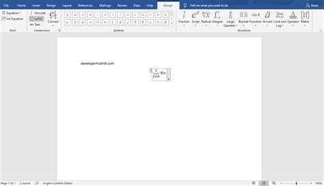 Image result for Microsft Word Equation Layout