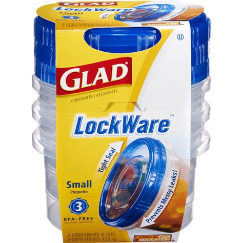 Glad LockWare Small Containers & Lids - 3 CT | Shop | Superlo Foods