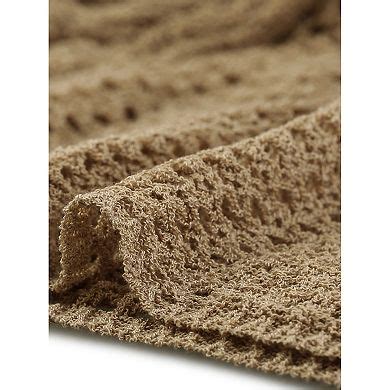 Plus Size Knitwear For Women V Neck Ruched Cross Front Hollow Out Long ...