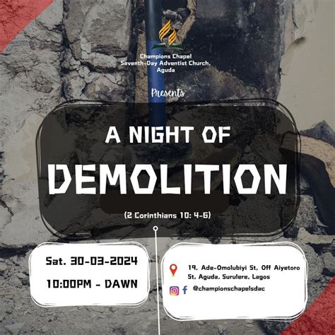 A Night of Demolition , 19, Ade-Omolubi Street, off Aiyetoro Street ...