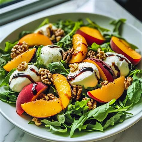 Delicious Millionaire Peach Salad with Creamy Mozzarella