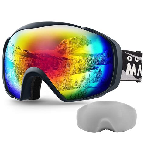 OutdoorMaster Ski Goggles, OTG Anti-Fog, Unisex Adult, Protective Cover ...