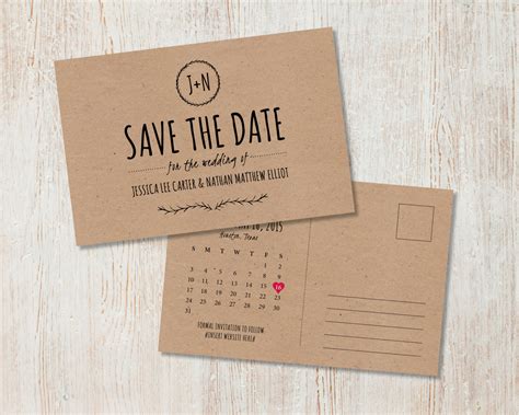 Vintage Postcard Save The Date Template - KAESG BLOG