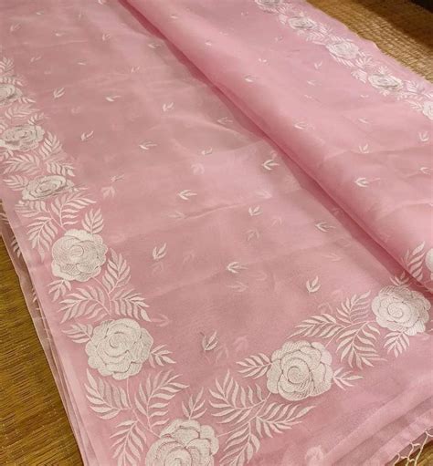 Organza Saree - Organza Embroidery Saree will make you look stunning ...