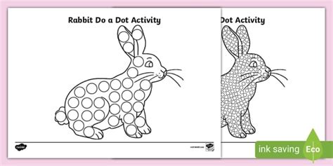 Rabbit Do a Dot Activity (teacher made) - Twinkl