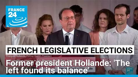 Former French President François Hollande: 'The left found its balance ...