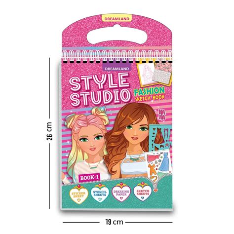 Style Studio Fashion Sketch Activity Book 1 for Girls Age 4-8 years– C ...