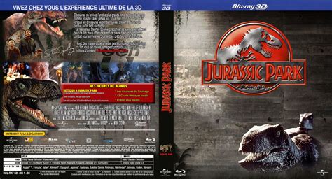 Jaquette DVD de Jurassic Park 3D custom (BLU-RAY) - Cinéma Passion