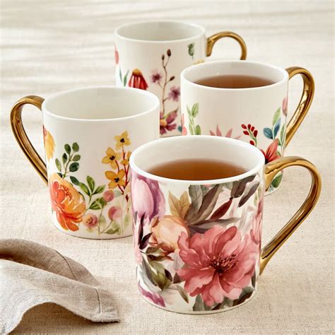 Buy Criselle Bone China Floral Print Coffee Mug - 300ml from Home ...