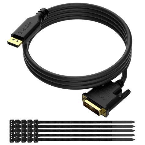 Gold-Plated DisplayPort to DVI Cable - 10 FT, DP to DVI-D Male to Male ...