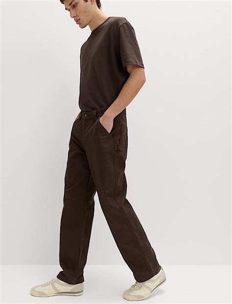 Buy Loose Fit Pure Cotton Utility Trousers at Marks & Spencer