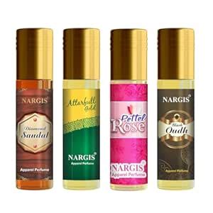 Nargis Attar Combo Pack - Diamond Sandal, Pettel Rose, Attarfull Gold ...