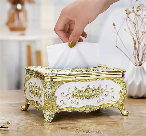 Mati Ke Laal Teal Blue Moroccan Decoupaged MDF Tissue Box Holder for ...