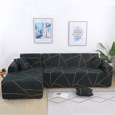 L-Shape Sofa Cover - Golden Prism – Cover Home