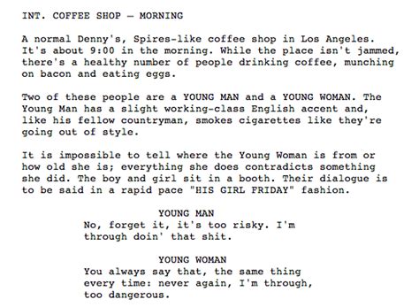 Image result for Pulp Fiction Script