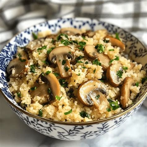 Low Carb Mushroom & Spinach Cauliflower Rice - Tasty Chow