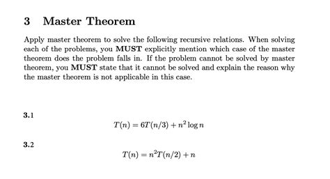 Image result for Master Theorem Examples Solved