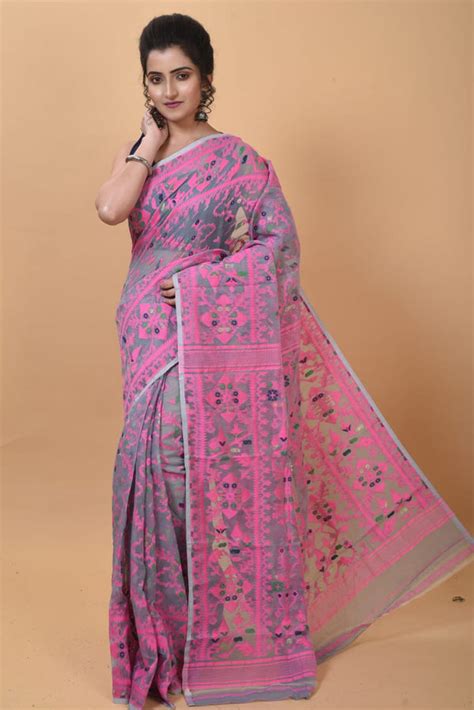 WOVEN DESIGND SOFT DHAKAI JAMDANI SAREE – Rebistore
