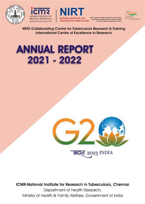 ANNUAL REPORTS | ICMR National Institute for Research in Tuberculosis ...