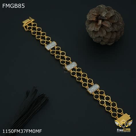 Freemen New Two line Rudraksha Hexagon Bracelet for Men - FMGB85 – Freemen®