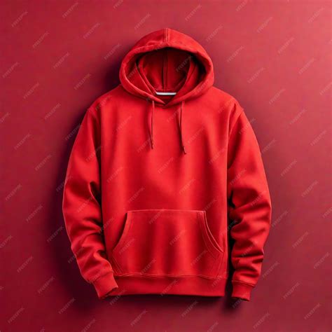 Premium Photo | A stunning red color hoodie mockup sweatshirt with ...