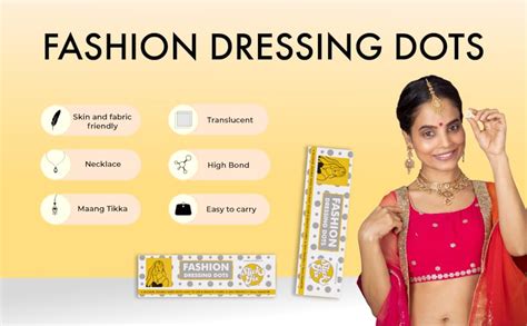 SlickFix Fashion Dressing Dots Tape (Pack of 36) Double-Sided Round ...