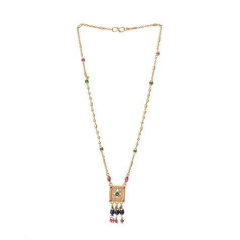 Meira Jewellery Gold Plated Multi color Dokiya for women.