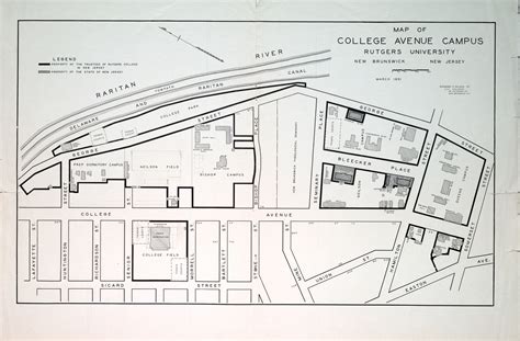 Map of College Avenue Campus, Rutgers University, New Brunswick, New ...