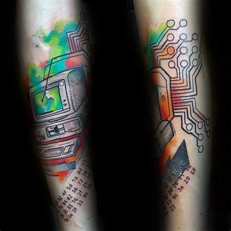 50计算机男性纹身设计——技术墨水的想法 - 伟德电子官网