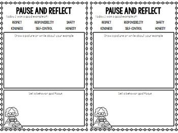 Image result for PBIS Behavior Reflection Sheet
