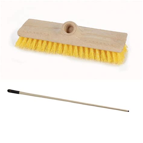 Floor Brush Superior (Yellow) With Metal Handle - Daitona