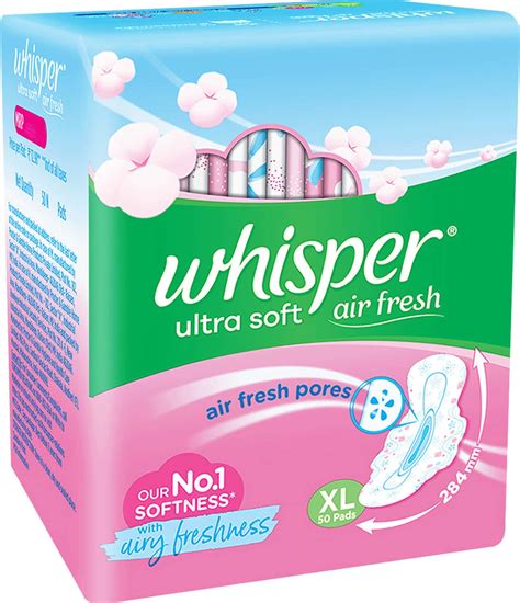 Buy WHISPER ULTRA SOFT SIZE XL SANITARY PADS PACKET OF 50 Online & Get ...