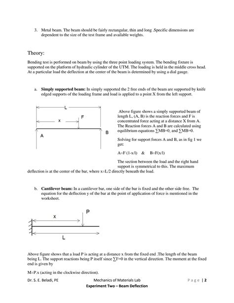 Beam Deflection the Trapezoidal Rule Math Lab 的图像结果