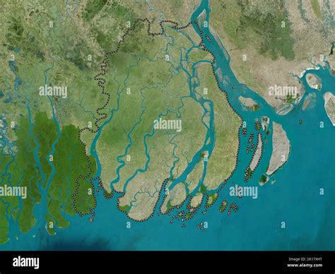 Barisal, division of Bangladesh. High resolution satellite map Stock Photo - Alamy
