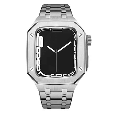 Luxury Metal Mod Kit for Apple Watch | Leather & Stainless Steel Strap ...